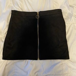 Suede skirt